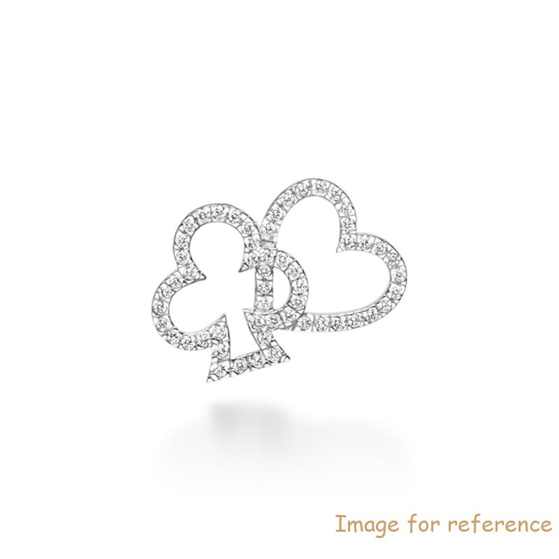 Diamond Heart & Club Earrings
