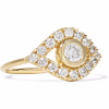 14K gold diamond ring 925