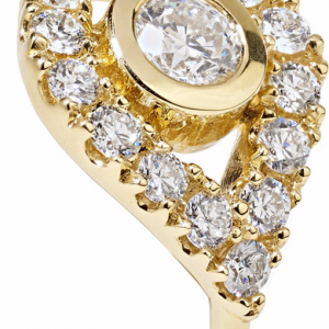 14K gold diamond ring 925