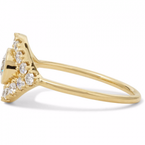 14K gold diamond ring 925