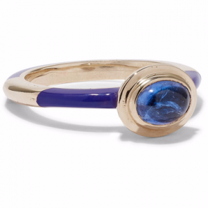 14K gold and enamel ring