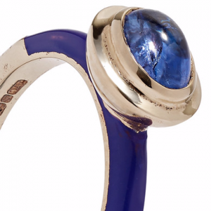 14K gold and enamel ring