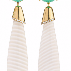 18-karat gold multi-stone earrings