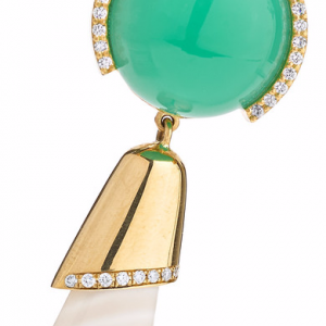 18-karat gold multi-stone earrings