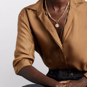 18-karat gold multi-stone necklace