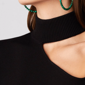 18-karat rose gold, diamond and malachite hoop earrings2