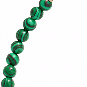 18-karat rose gold, diamond and malachite hoop earrings2