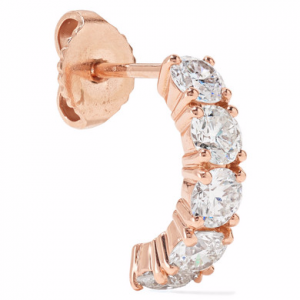 18-karat rose gold diamond earring