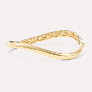 OEM factory 18K gold diamond bangle 925 silver fine jewelry wholesaler