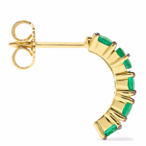 18K gold emerald earring