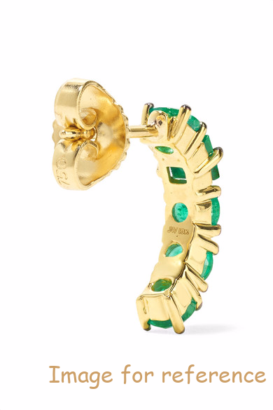 18K gold emerald earring2 18K gold emerald earring