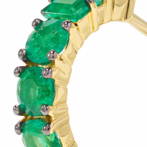 18K gold emerald earring