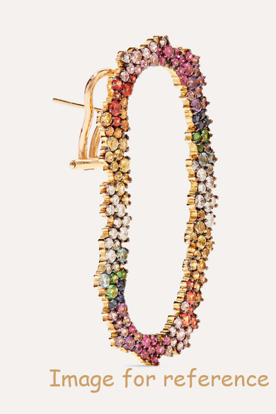 18K gold multi-stone earrings custom 925 Производител на сребро1 18K gold multi-stone earrings custom 925 silver manufacturer