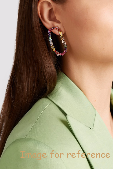 18K gold multi-stone earrings custom 925 Производител на сребро2 18K gold multi-stone earrings custom 925 silver manufacturer