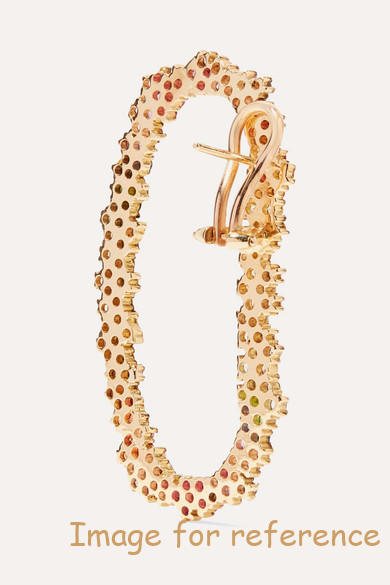 18K gold multi-stone earrings custom 925 Производител на сребро3 18K gold multi-stone earrings custom 925 silver manufacturer