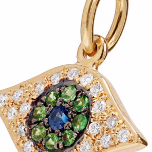 18K gold multi-stone necklace