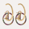 18-karat gold, sapphire and diamond earrings