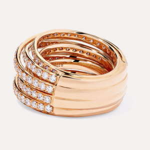 18K rose gold diamond ring 925 silver ring wholesalser OEM