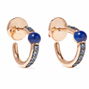 sapphire hoop earrings