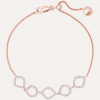 sivle OEM 18K rose gold sterling silver diamond bracelet custom wholesaler