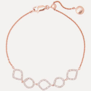 sivle OEM 18K rose gold sterling silver diamond bracelet custom wholesaler