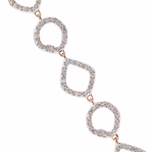 Sivle OEM 18K Rose Gol Sterling Silver Diamond Bracelet Custom grossiste