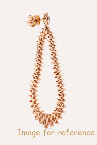 18K rose gold zirconia earrings OEM factory 925 Kumush zargarlik buyumlari ishlab chiqaruvchisi2 18K rose gold zirconia earrings OEM factory 925 silver jewelry manufacturer