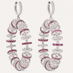 18K white glod Cubic Zirconia earrings OEM ODM factory custom wholesaler