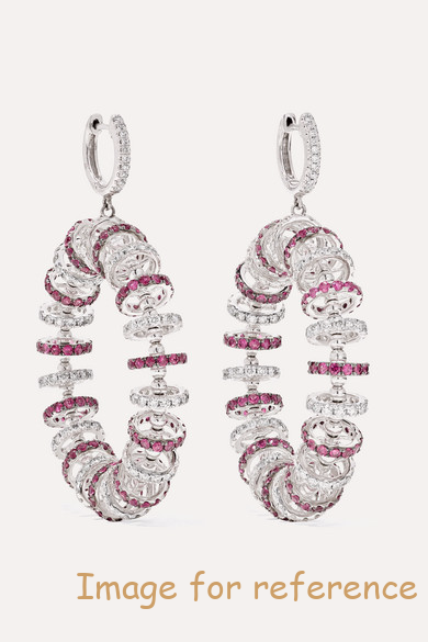 18K white glod Cubic Zirconia earrings OEM ODM factory custom wholesaler 18K white glod Cubic Zirconia earrings OEM ODM factory custom wholesaler