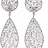 18K white gold earrings