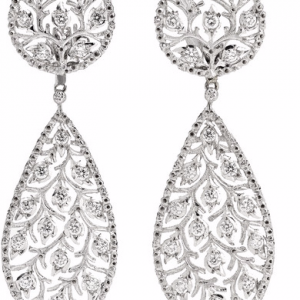 18K white gold earrings