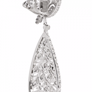 18K white gold earrings