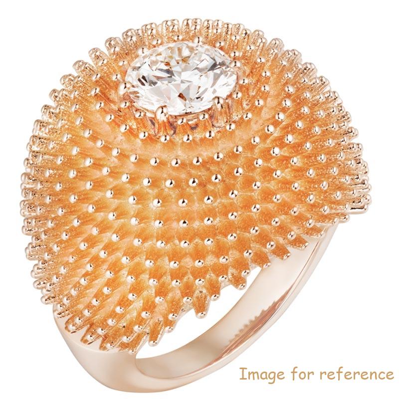 18k PINK GOLD DIAMOND RING