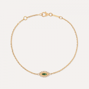 OEM 18k gold emerald diamond bracelet Sterling silver jewelry wholesaler
