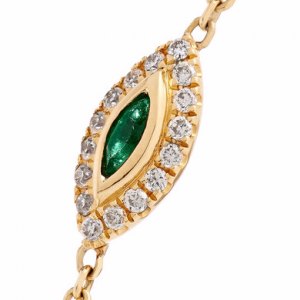 OEM 18k gold emerald diamond bracelet Sterling silver jewelry wholesaler