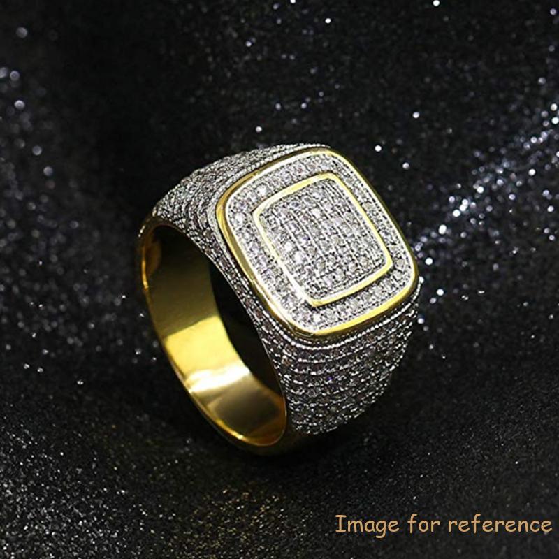 Simulated Band Micropave Ring