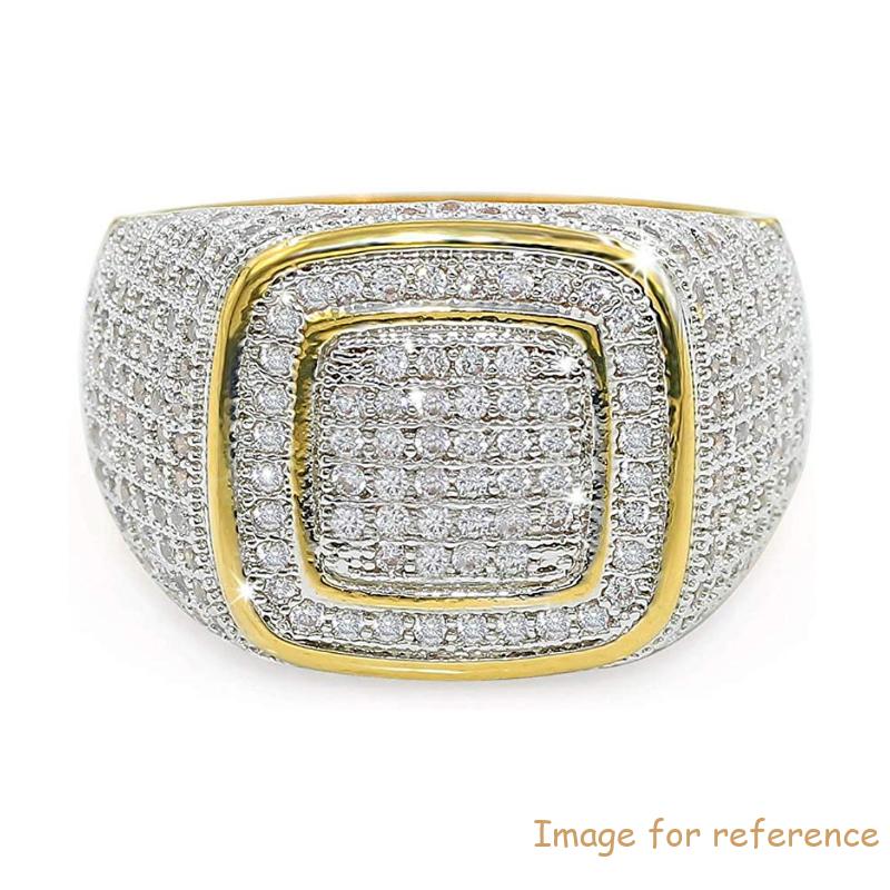 Simulated Band Micropave Ring