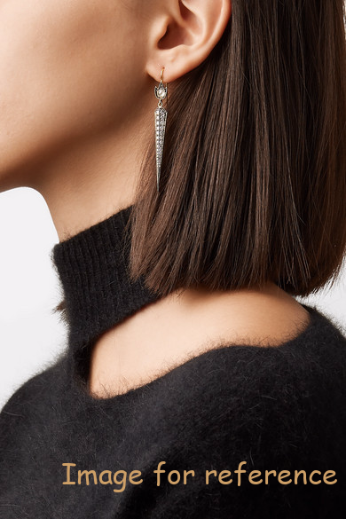 Custom silver jewelry 18K gold sterling silver diamond earrings1