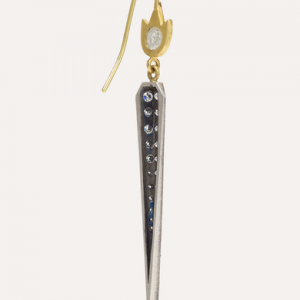 Custom silver jewelry 18K gold sterling silver diamond earrings2