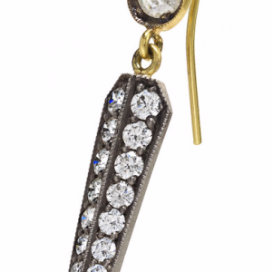 Custom silver jewelry 18K gold sterling silver diamond earrings2