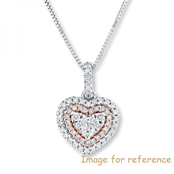 GAI Diamond Heart Necklace Custom manufacturer. GuangZhou JingYing focus on custom wholesale ring necklaces bracelets earrings sterling silver 925 jewelry