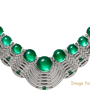 EMERALDS ONYX DIAMONDS NECKLACE
