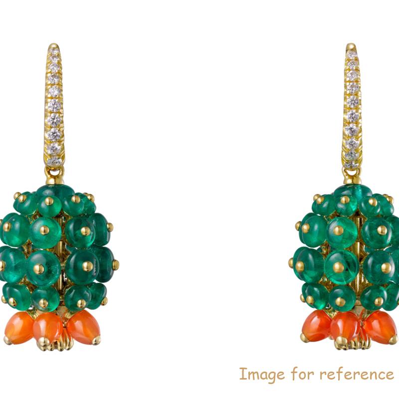 EMERALDS YELLOW GOLD EARRINGS