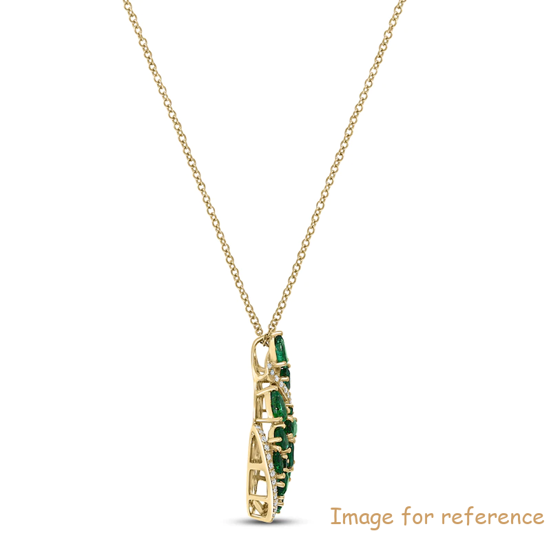 Emerald Necklace OEM ODM factory 14K Yellow Gold fine jewelry1 Emerald Necklace OEM ODM factory 14K Yellow Gold fine jewelry1