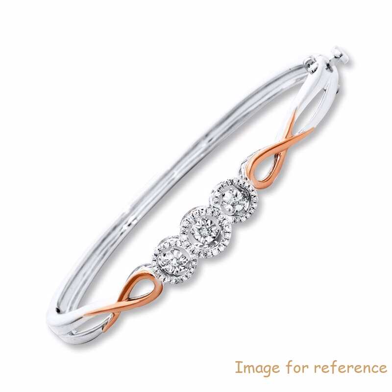 Swarovski zirconia Bangle Sterling Silver 10K Gold Jewelry OEM Factory