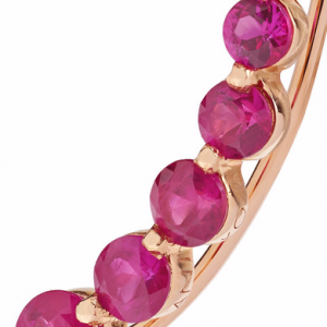 rose gold ruby earring