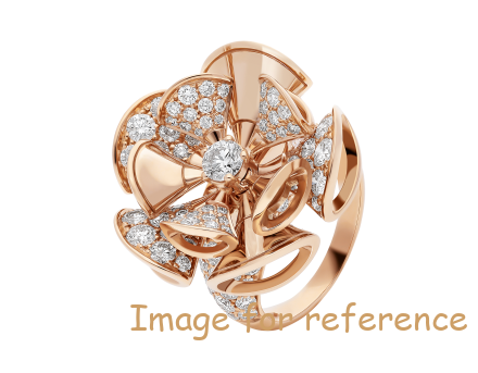 rose white gold ring3 silver fine jewelry