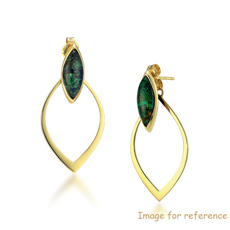 Malachit 2 Way Pierced Earrings