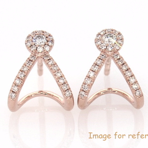 Earrings zircon 14K Rose Gold Jewelry Factory Jewelry OEM ODM