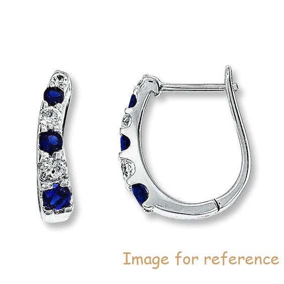 Hoop Earrings 10K White Gold CZ Jewelry OEM Manufacturer